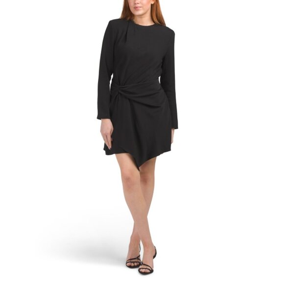 ALC Black Kay Mini Dress With Lightly Padded Shoulders - Picture 1 of 2